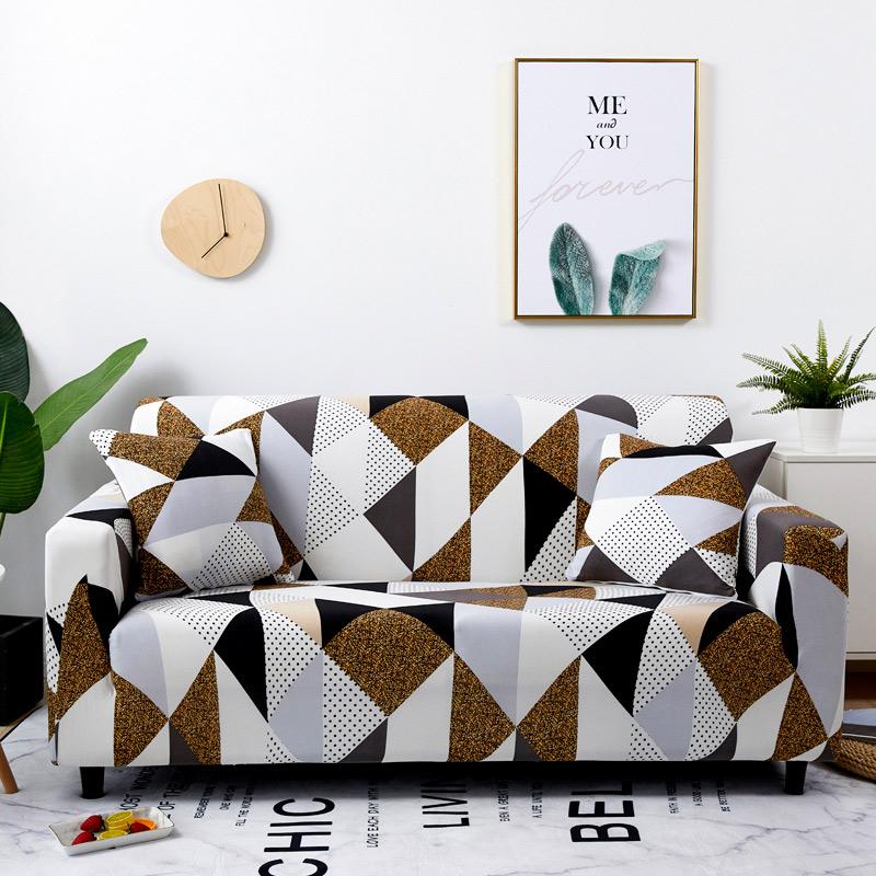 Geometry Plaid Sofa Cover Slipcovers Stretch Sofa Covers for Living Room Elastic Couch Chair Cover Sofa Towel 1/2/3/4-seater