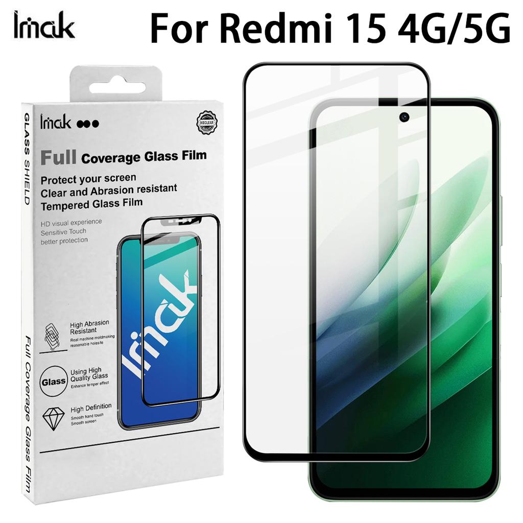 For Redmi 15 4G Glass IMAK Full Coverage Tempered Glass Film Pro+ Series 169mm