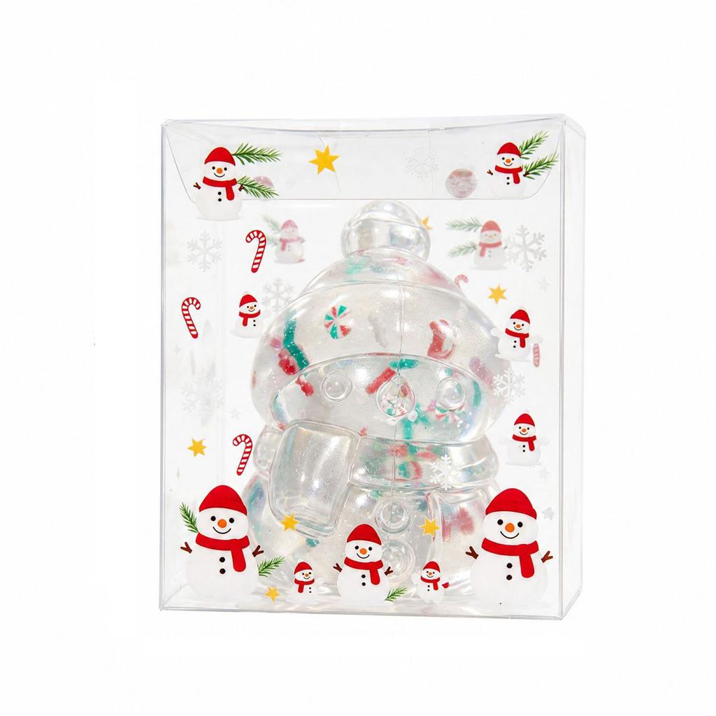 Christmas Snowman Toy with Maltose Filling, Squeezable Toy for Holiday Party Favors