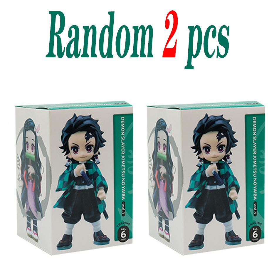 Demon Slayer Tanjiro Kamado Nezuko Kimetsu No Yaiba Blind box Anime Figure Statue Model Ornament Surprise Durable Gift Box