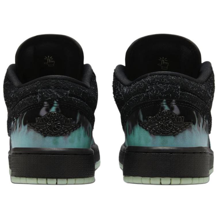 Air Jordan 1 Low GS Fortune Fly Halloween Černá Zelená Dětské Lifestyle Boty HQ3442-001