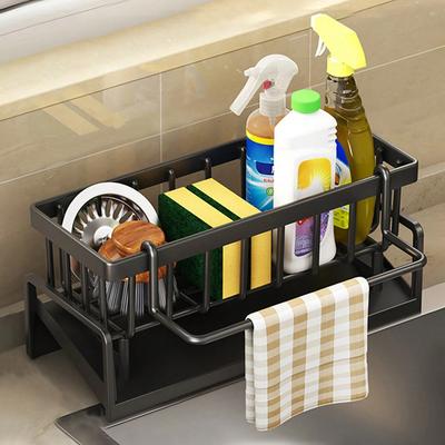 1pc Kitchen Sink Organizer,Bathroom Storage Rack,Sponge Holder For Kitchen Faucet,Sink Tidy Tray,For Kitchen And Bathroom Tools