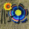 1Pcs Outdoor Kid Toy Sequin Flower Shaped Laser Handheld Windmill Home Garden Decoration Wind Spinner Whirligig Yard Decor