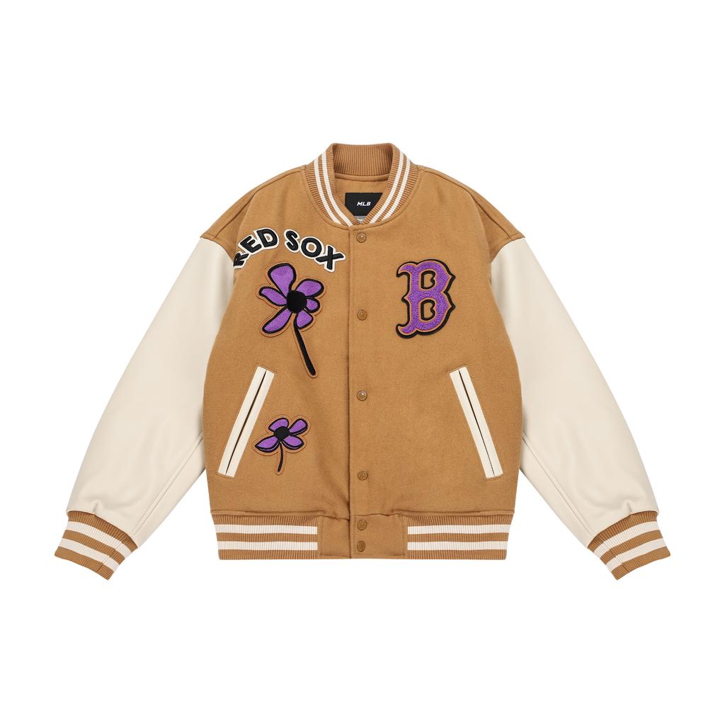 New MLB FW22 Baseball Jacket Unisex Khaki 3AJPF0124-43BGD