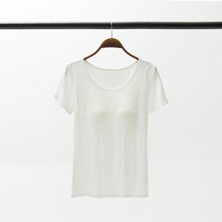 

Женская летняя футболка с короткими рукавами и мягкими чашками без косточек 4XL