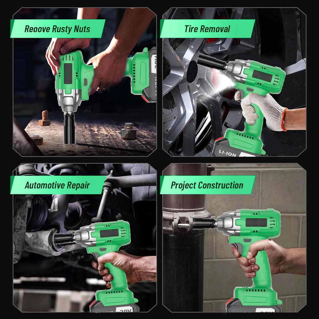 20V Electric Wrench Cordless Impact Wrench DIY Grade 320Nm Max Torque Car Support Drop Shipping Available Local EU Warehouse
