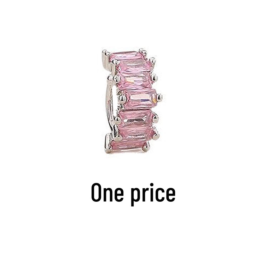 Bunte Cubic Zirkonia Clip-Ohrringe: Schwarze, Grüne und Rosa Diamant-Ohrclips für nicht durchstochene Ohren