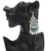 Women's Vintage Bohemian Style Tassel Hook Earrings and Necklace Jewelry Set 74GR