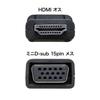 Sanwa Supply HDMI to VGA Adapter (HDMI Male to Mini D-Sub 15-pin Female) AD-HD16VGA