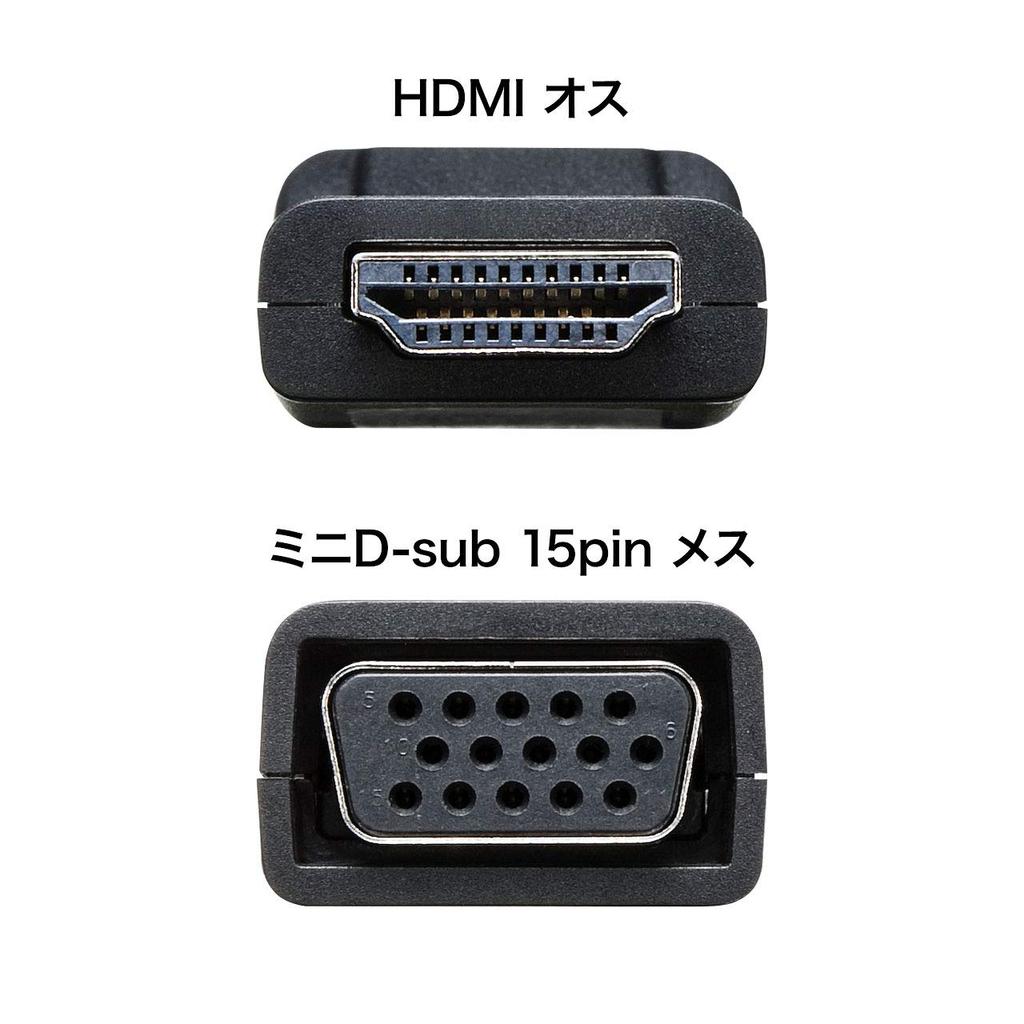 Sanwa Supply HDMI to VGA Adapter (HDMI Male to Mini D-Sub 15-pin Female) AD-HD16VGA