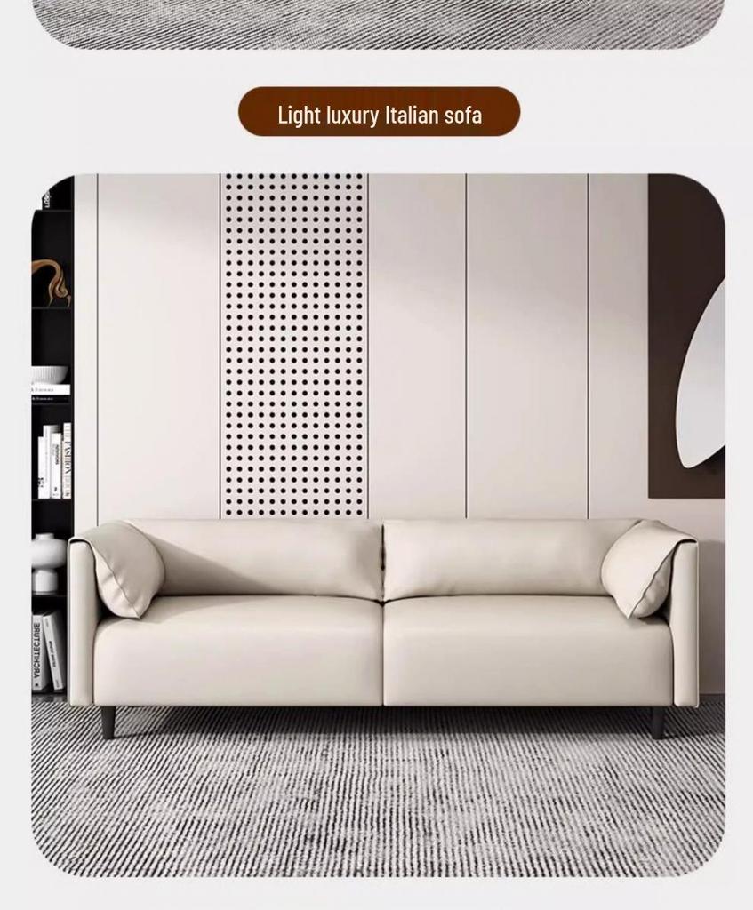 Modern Light Luxury Small Apartment Sofa - Cat Scratch Leather Fabric for Bedroom, Lounge, or Clothing Store