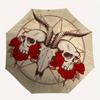 Skull & Roses Pentagram Sticker - Gothic DecorUmbrella, Portable 3-Fold Compact Umbrella,Christmas Gift ES526