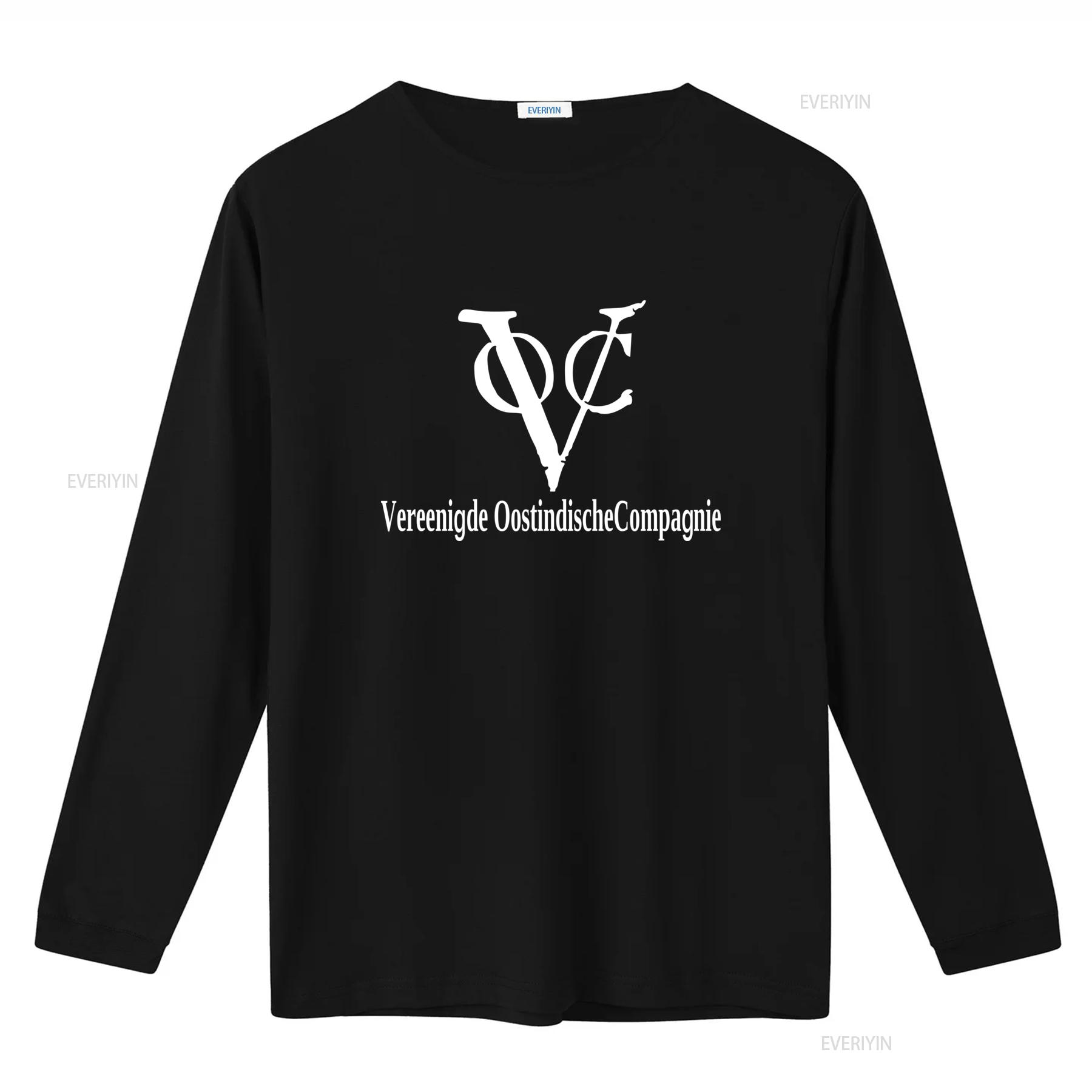 ZheXiong TEE VOC Vereenigde Oostindische Compagnie Vintage Stijl Print T-shirt voor Mannen en Vrouwen 33205 vintage Gewassen Unisex Veelzijdig L