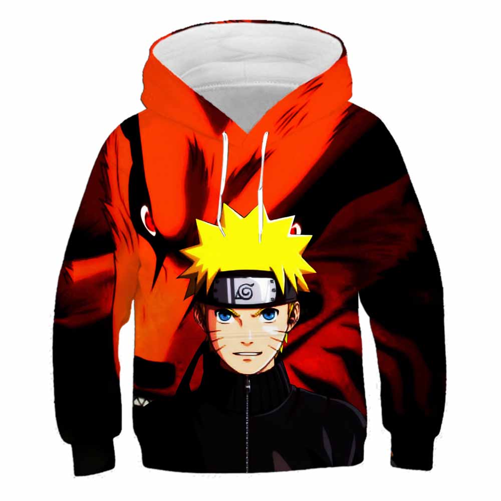 

Sweat-shirt Anime NarAA pour enfants, sweat à capuche pour garçons, costume de printemps et d automne, 4-14 ans 100