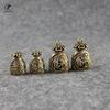 Vintage Copper Lucky Dollars Money Bag Figurines Ornaments Desk Decorations Handmade Brass Car Key Ring Pendant Home Decor Craft