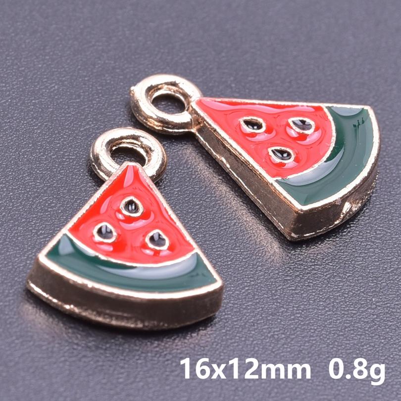 20 Stück Lebensmittel-Accessoires Rote Erdbeere Kirsche Emaille-Anhänger Für Schmuckherstellung Großhandel Frucht Banane Avocado Anhänger Anhänger-Zubehör