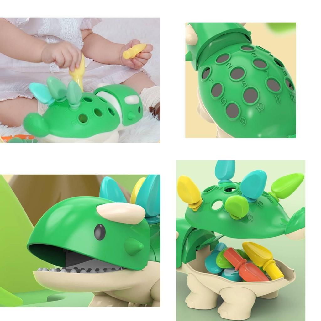 Colorful Educational Dinosaur Puzzle Toy For Infants With Fine Motor Skills Development
