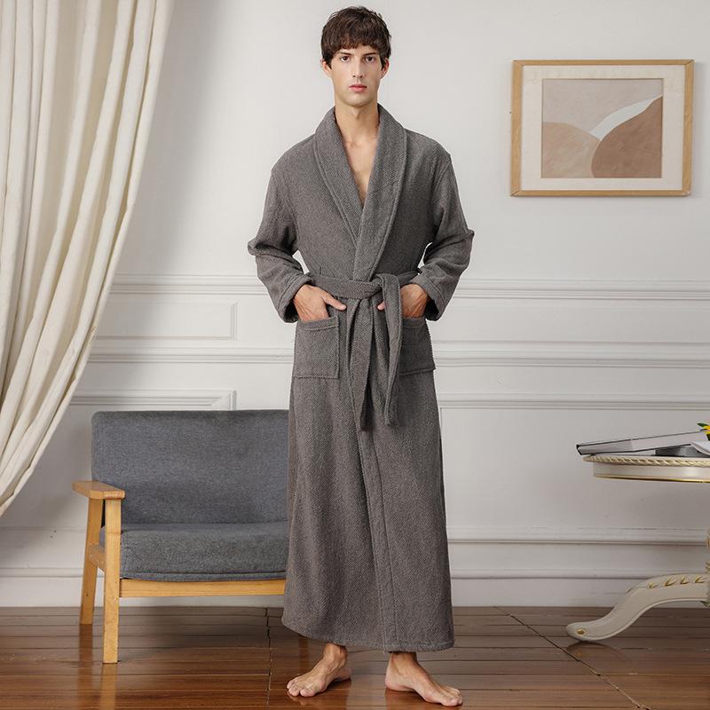 

Халат из очень длинного полотенца, мягкий халат, ночная рубашка для мужчин и женщин, пижама, мужской повседневный домашний халат M