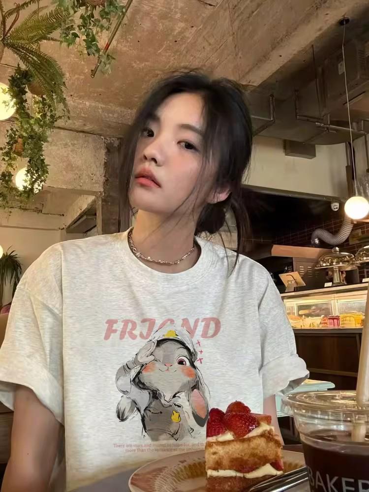 

Plus Size Women s Elegant Short Sleeve T-shirt - 2026 American Summer Style, High-End Slimming Top M