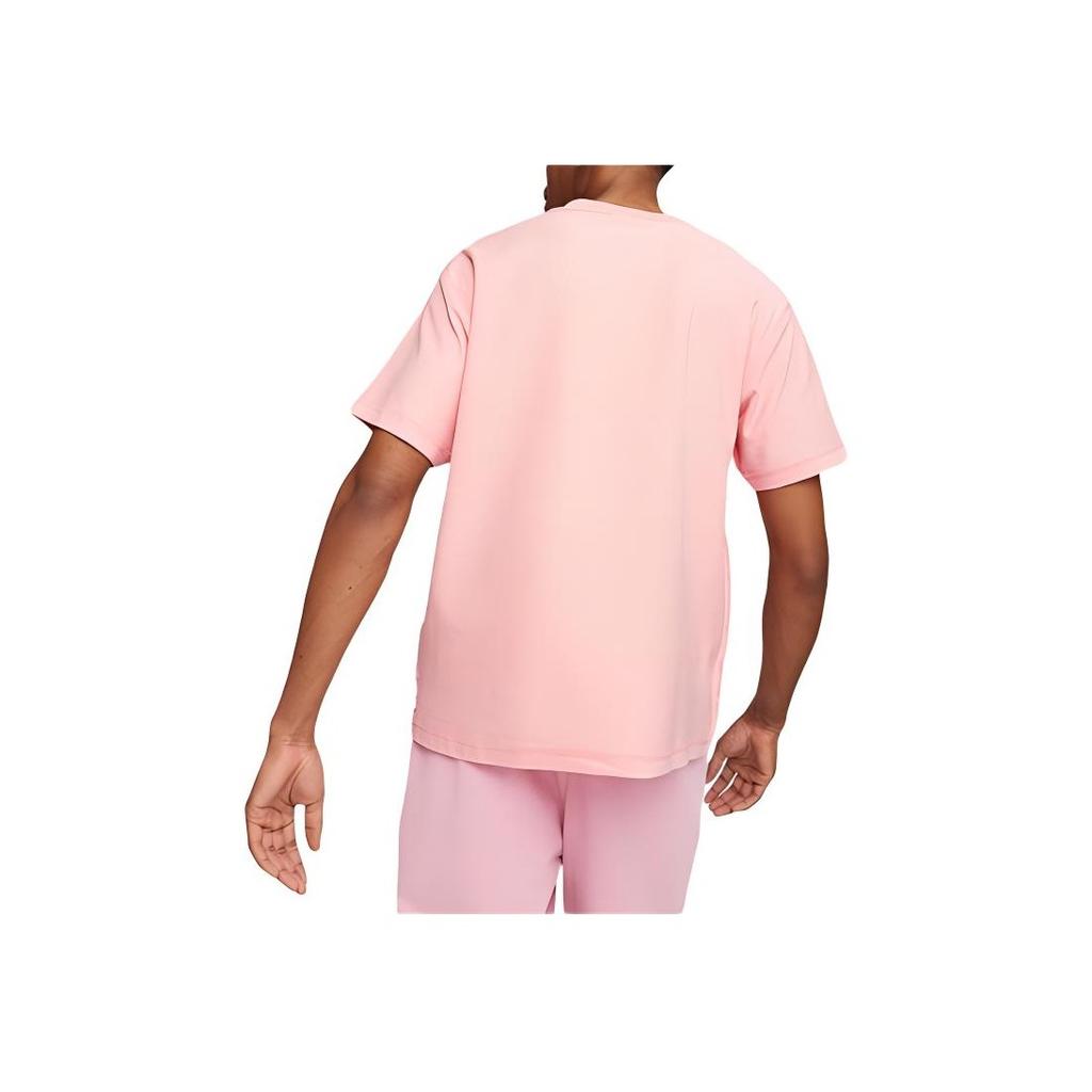 Puma Pivot Simple Soft Comfortable Solid Color Round Neck Pullover Short Sleeve T-Shirt Men Tops Peach-Pink 623058-03