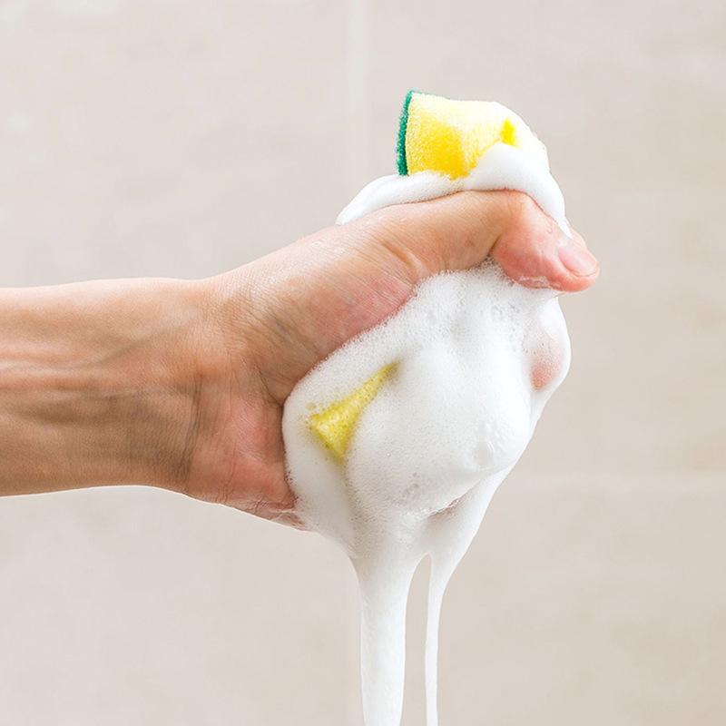 Dual-Sided Dishwashing Sponge and Scouring Pad - Magic Cleaning Wipe for Pots, Bowls, and Kitchen Surfaces