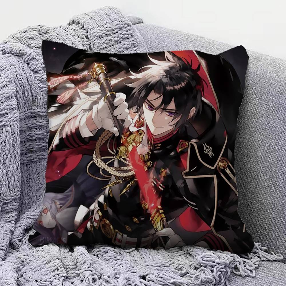 Seraph of the End Anime  Pillow Covers Home Sofa Cushion Covers and Aecorative Custom