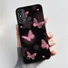 Case For ZTE Blade A53 BladeA53 Pro Casing Luxury Fashion Butterfly Flowers Black Soft TPU Silicone Protective Cover Phone Shell