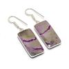 Natürlicher Purpurit Edelstein 925 Sterling Silber Schmuck Ohrring 1,81" AE-12023