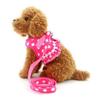 Zunea Pet Supplies Dog Harness for Small Dogs Cute Dot Polka Dot Pattern Lead Set Breathable Soft Mesh Lining Stylish Dog Clothes Vest Walking Pink S