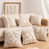 Modern Sofa Cushion Case Hidden Zipper Pillow Case Bohemian Fringe Pillow Cover  Bedside