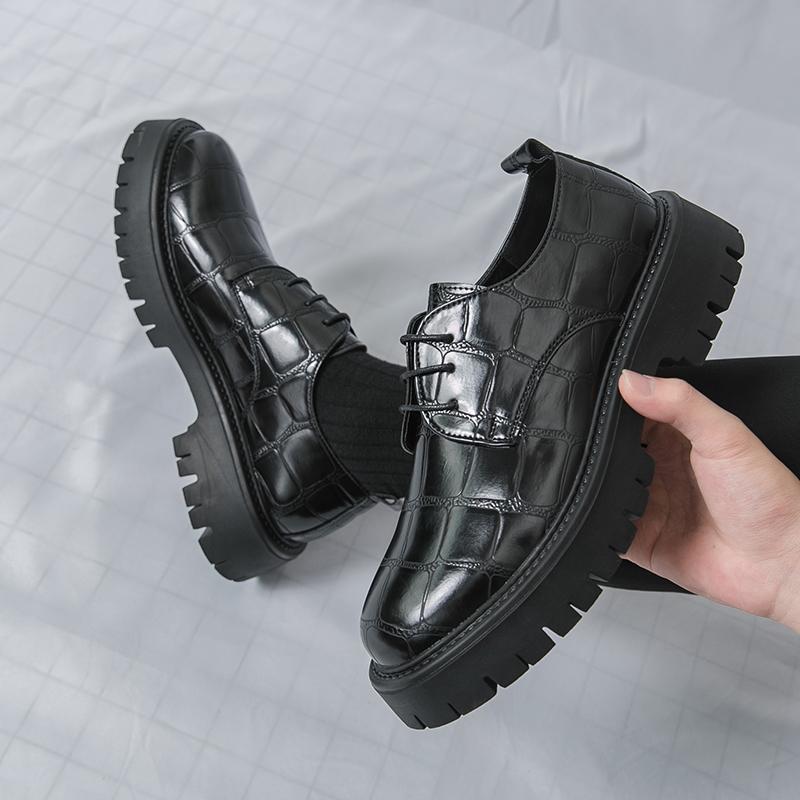 Fashion Formal Leather Oxfords Shoes Male Wedding Party Shoes Casual Slip On Walking Footwear Luxury Brand Casual Business Men's Flats