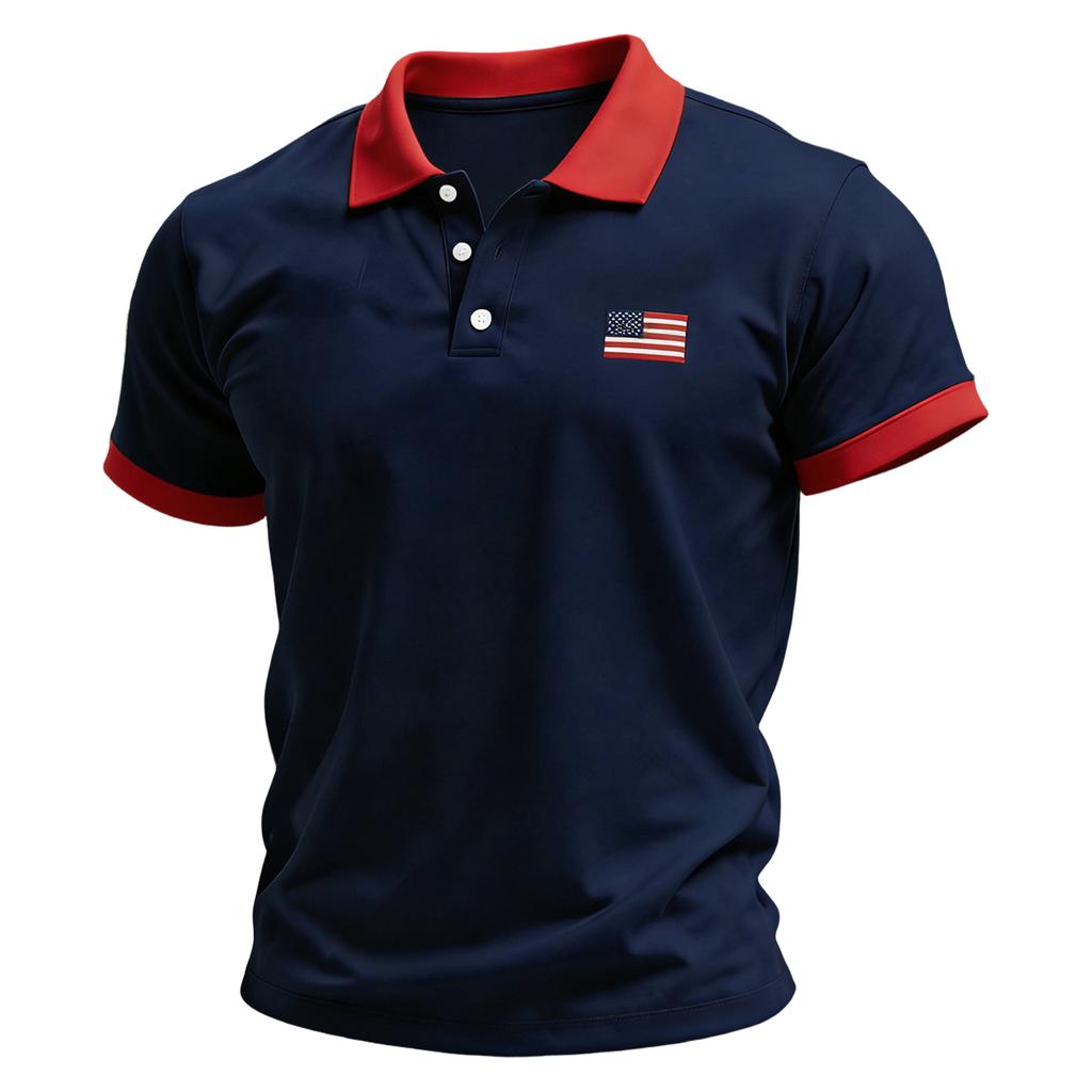 Men's Summer Print Short Sleeve Lapel Shirt Men's Casual Fashion Shirt