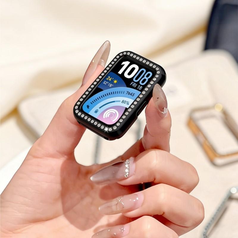 Diamond Case For HUAWEI Band 11 Accessories All-Around Hard Hollow PC Bumper Frame shell Cover for huawei smart band 11Pro Cases