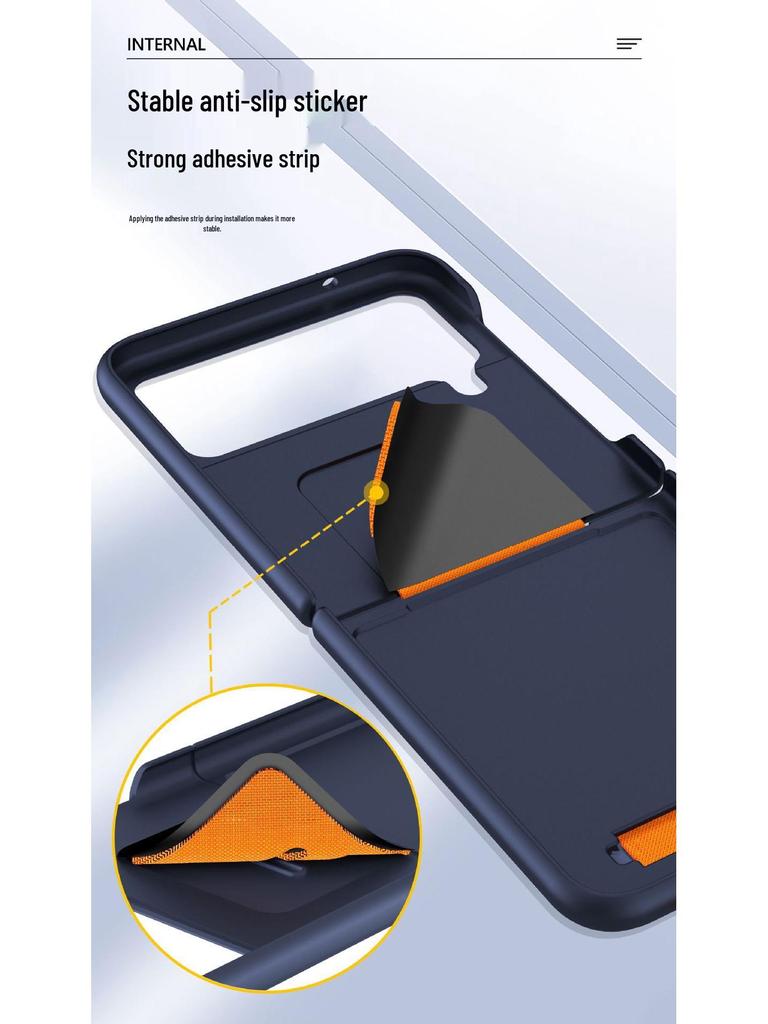 Samsung Zflip7/Huawei P50 Pocket Folding Phone Case with Letter Wrist Strap and Stand.