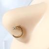 High-End Copper Moon & Flower Nose Ring - Women's Fresh Sweet Style