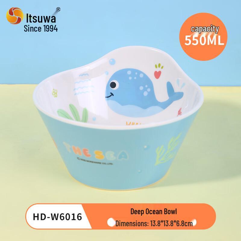 WUHE Ocean World Kids Melamine Deep Bowl