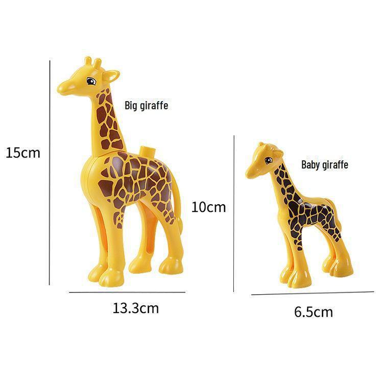 

Комплект крупных строительных блоков для животных - совместим с аксессуарами для самостоятельной сборки головоломок и игрушек для детей