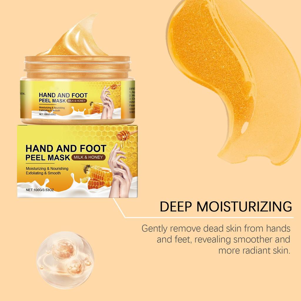 Milch Honig Abziehbarer Handwachs Damen Feuchtigkeitsspendende Hydrierende Handmaske Nährende Peeling Handmaske Handpflege Weich