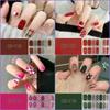 CS Waterproof No-Cure Gel Nail Wraps, Full Cover Contrast Color Tiger Head Pattern Nail Stickers, Nail Patch Films