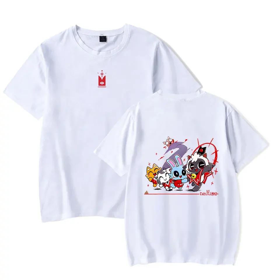 2024 Hot Game Cult Of The Lamb T Shirt For Adult And Kids Summer Short Sleeve Cotton Funny Tshirt Graphic Tees Streetwear Cospla