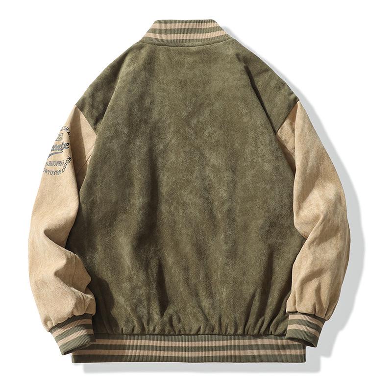 Męska Oversizowa Kurtka Baseballowa Casual - Modny Styl Jesienno-Zimowy