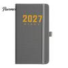 Student Academic Organizer 2027 Daily Planner with PU Leather Cover, A6 Pocket Size Time Management Notebook Agenda, Portable Pen Holder for Efficient