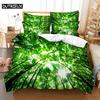 3D HD Scenic Quilt Cover Duvet Pillow Case bed Set Linen Woods Scene Forest King Queen Twin Single Double 3PCS 2PCS Home Textile