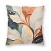 Rustic Vintage Floral Leaves Square Pillowcase Polyester Linen Velvet Pattern Zip Decor Throw Pillow Case Sofa Cushion Cover