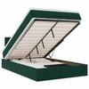 Exclusive House - Ottoman Bed Frame with Dark Green Mattress 120x200 Cm Velvet