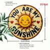 Vintage Round Iron Wall Art You Are My Sunshine Metal Sign Rustic Home Decor Gift