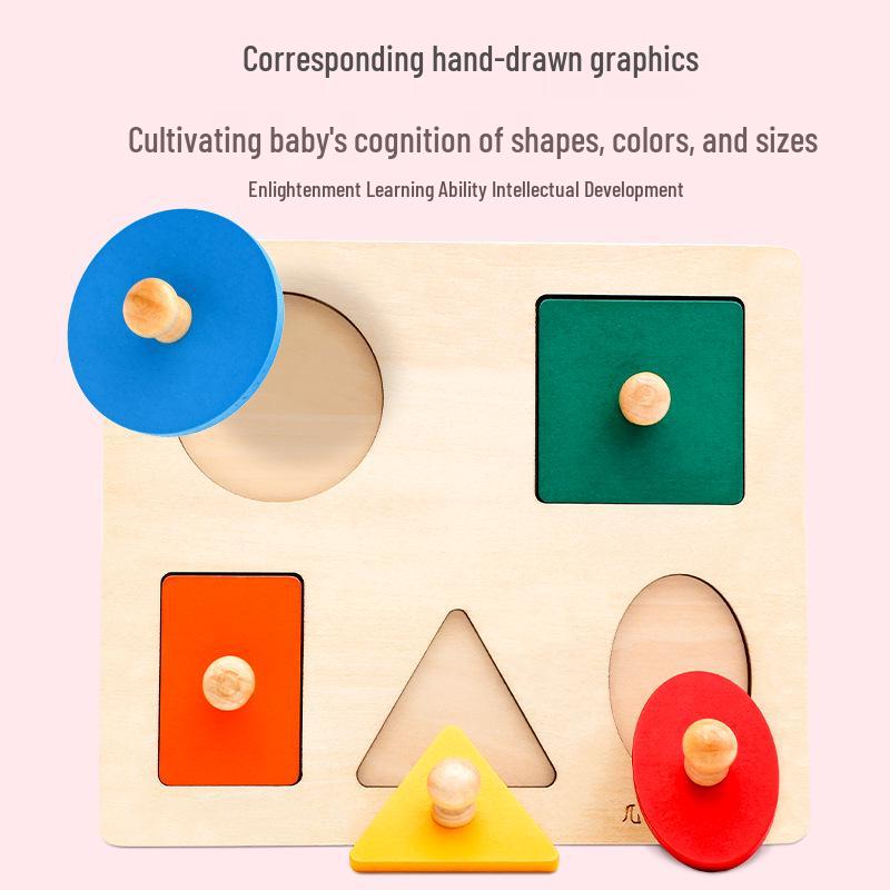 Montessori Shape Matching Puzzle: Geometric Panels for 0-3 Years