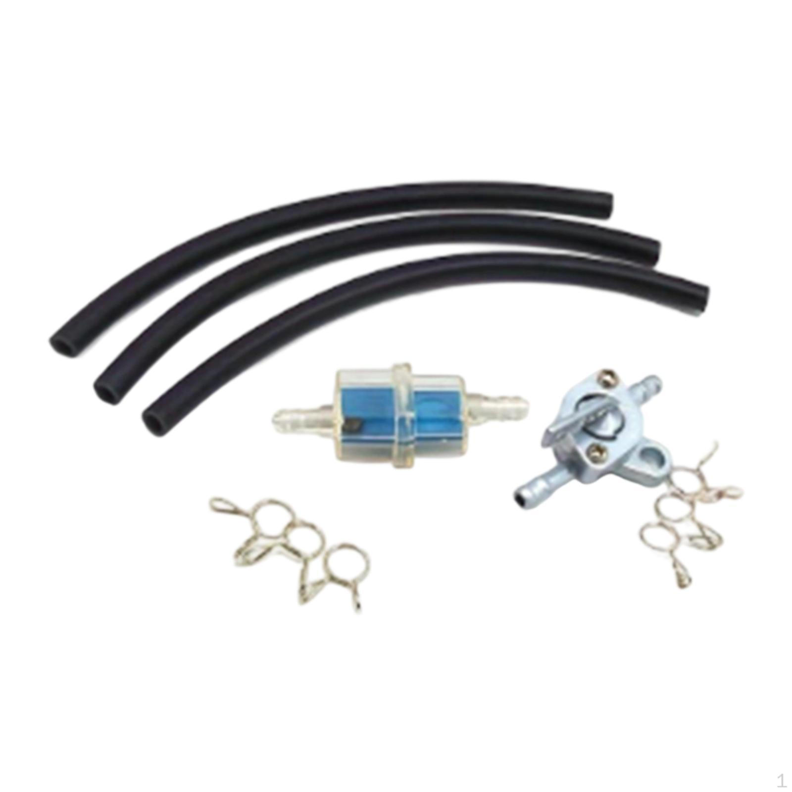 

Motorcycle Fuel Hose Oil Filter Kit 20cm Hoses Sturdy Replace Parts Supplies