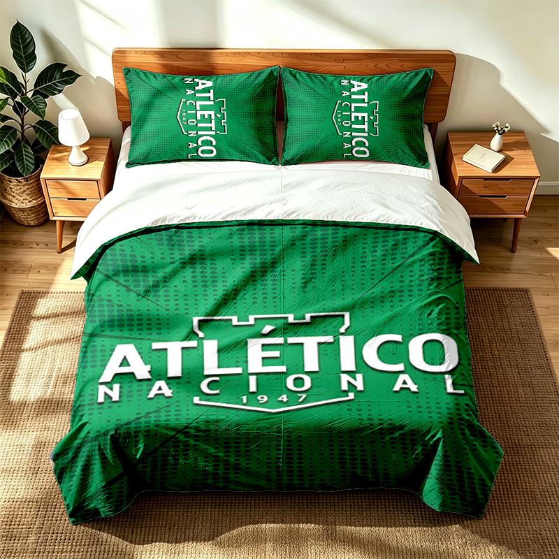 Atletico Nacional (5) 3pc set suitable for master bedrooms soft and comfortable an ideal gift for family and friends Includes one duvet cover and two