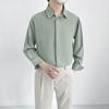 High End White Shirt Men'S Long Sleeved Spring Ice Feeling Light Mature Style Shirt Korean Version Trendy Handsome On Clothes Men